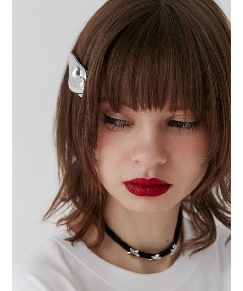 jouetie（ジュエティ）の「ハートヘアクリップ（バレッタ/ヘアクリップ・レディース・ブラック/シルバー・FREE）」の6枚目の写真