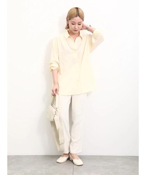 Samansa Mos2 blue(サマンサモスモスブルー)の「【接触冷感】マルチスタイルテーパードパンツ(その他パンツ・レディース・グレー/ブルー/オフホワイト/ミント/イエロー/オレンジ/ブラック・S/SS/L/M)」の13枚目の写真