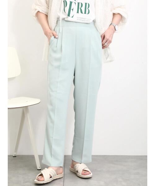 Samansa Mos2 blue(サマンサモスモスブルー)の「【接触冷感】マルチスタイルテーパードパンツ(その他パンツ・レディース・グレー/ブルー/オフホワイト/ミント/イエロー/オレンジ/ブラック・S/SS/L/M)」の8枚目の写真