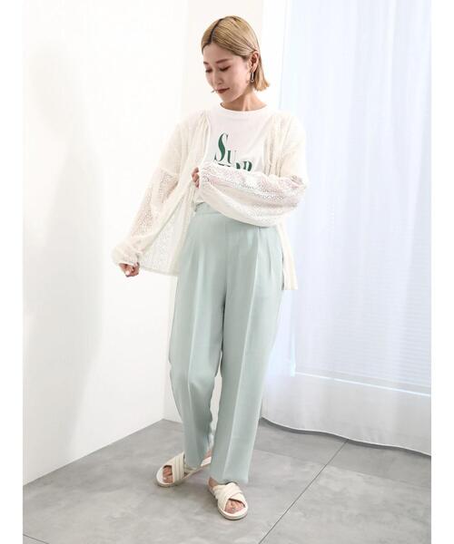 Samansa Mos2 blue(サマンサモスモスブルー)の「【接触冷感】マルチスタイルテーパードパンツ(その他パンツ・レディース・グレー/ブルー/オフホワイト/ミント/イエロー/オレンジ/ブラック・S/SS/L/M)」の15枚目の写真