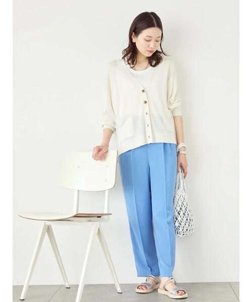 Samansa Mos2 blue(サマンサモスモスブルー)の「【接触冷感】マルチスタイルテーパードパンツ(その他パンツ・レディース・グレー/ブルー/オフホワイト/ミント/イエロー/オレンジ/ブラック・S/SS/L/M)」の17枚目の写真