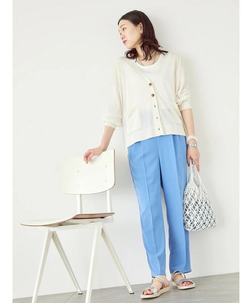 Samansa Mos2 blue(サマンサモスモスブルー)の「【接触冷感】マルチスタイルテーパードパンツ(その他パンツ・レディース・グレー/ブルー/オフホワイト/ミント/イエロー/オレンジ/ブラック・S/SS/L/M)」の18枚目の写真