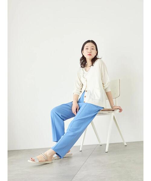 Samansa Mos2 blue(サマンサモスモスブルー)の「【接触冷感】マルチスタイルテーパードパンツ(その他パンツ・レディース・グレー/ブルー/オフホワイト/ミント/イエロー/オレンジ/ブラック・S/SS/L/M)」の20枚目の写真