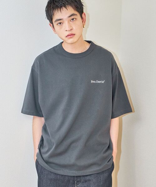 BEN DAVIS(ベンデイビス)の「【BEN DAVIS (ベンデイビス)】NAVAL別注 エクストラヘビーオーバーT / 半袖 Tシャツ ワンポイント ブランドロゴ 刺繍(Tシャツ/カットソー・メンズ・オフホワイト/ブラック/ダークネイビー/ホワイト/チャコール・X-LARGE/LARGE/MEDIUM)」の4枚目の写真