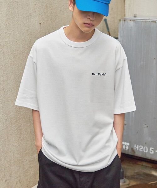 BEN DAVIS(ベンデイビス)の「【BEN DAVIS (ベンデイビス)】NAVAL別注 エクストラヘビーオーバーT / 半袖 Tシャツ ワンポイント ブランドロゴ 刺繍(Tシャツ/カットソー・メンズ・オフホワイト/ブラック/ダークネイビー/ホワイト/チャコール・X-LARGE/LARGE/MEDIUM)」の21枚目の写真