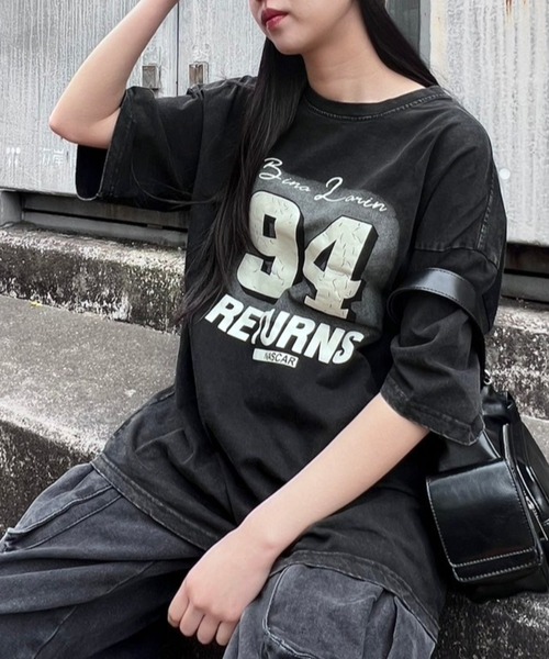 セール】ナンバーロゴピグメントTシャツ（Tシャツ/カットソー