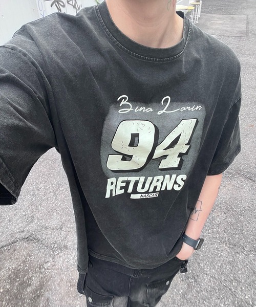 セール】ナンバーロゴピグメントTシャツ（Tシャツ/カットソー