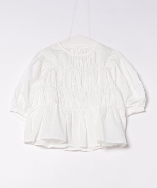 STYLEBLOCK(スタイルブロック)の「TCブロードシャーリングブラウス(シャツ/ブラウス・レディース・ブルー/グリーン系その他/ホワイト/ブラック・M)」の6枚目の写真