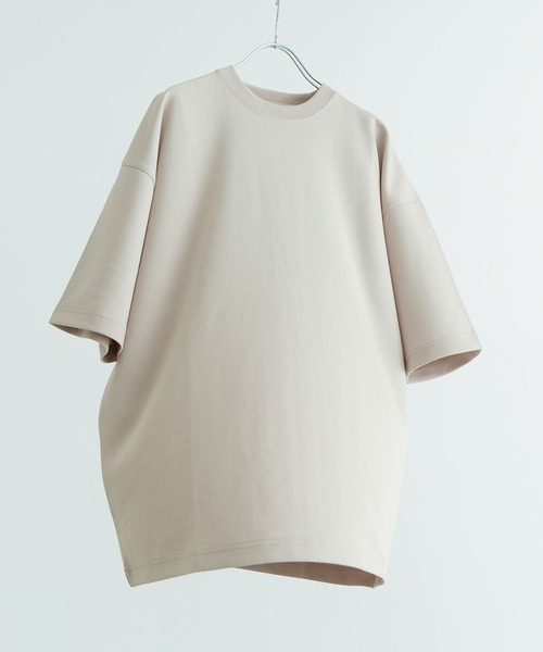 ITEMS URBANRESEARCH(アイテムズ アーバンリサーチ)の「スフレダンボール クルーネック Tシャツ(Tシャツ/カットソー・メンズ・ミント/オフホワイト/グレー系その他/ブラック・MEDIUM/LARGE)」の4枚目の写真