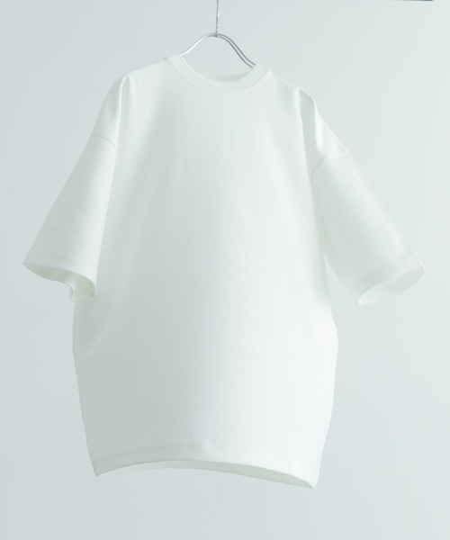 ITEMS URBANRESEARCH(アイテムズ アーバンリサーチ)の「スフレダンボール クルーネック Tシャツ(Tシャツ/カットソー・メンズ・ミント/オフホワイト/グレー系その他/ブラック・MEDIUM/LARGE)」の2枚目の写真