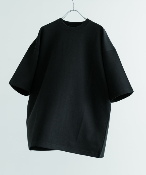 ITEMS URBANRESEARCH(アイテムズ アーバンリサーチ)の「スフレダンボール クルーネック Tシャツ(Tシャツ/カットソー・メンズ・ミント/オフホワイト/グレー系その他/ブラック・MEDIUM/LARGE)」の3枚目の写真
