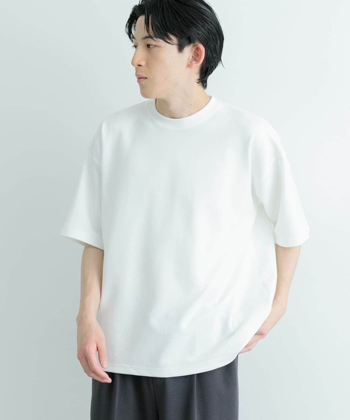 ITEMS URBANRESEARCH(アイテムズ アーバンリサーチ)の「スフレダンボール クルーネック Tシャツ(Tシャツ/カットソー・メンズ・ミント/オフホワイト/グレー系その他/ブラック・MEDIUM/LARGE)」の14枚目の写真