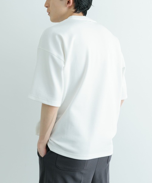 ITEMS URBANRESEARCH(アイテムズ アーバンリサーチ)の「スフレダンボール クルーネック Tシャツ(Tシャツ/カットソー・メンズ・ミント/オフホワイト/グレー系その他/ブラック・MEDIUM/LARGE)」の19枚目の写真