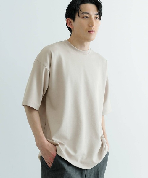 ITEMS URBANRESEARCH(アイテムズ アーバンリサーチ)の「スフレダンボール クルーネック Tシャツ(Tシャツ/カットソー・メンズ・ミント/オフホワイト/グレー系その他/ブラック・MEDIUM/LARGE)」の21枚目の写真