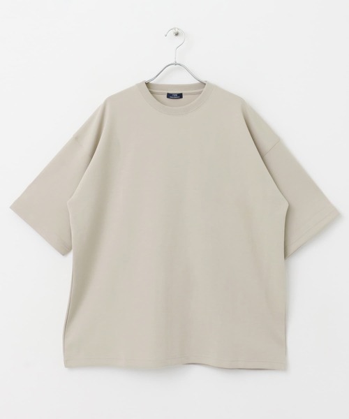 ITEMS URBANRESEARCH(アイテムズ アーバンリサーチ)の「スフレダンボール クルーネック Tシャツ(Tシャツ/カットソー・メンズ・ミント/オフホワイト/グレー系その他/ブラック・MEDIUM/LARGE)」の5枚目の写真