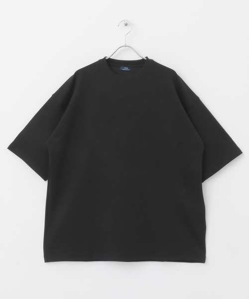 ITEMS URBANRESEARCH(アイテムズ アーバンリサーチ)の「スフレダンボール クルーネック Tシャツ(Tシャツ/カットソー・メンズ・ミント/オフホワイト/グレー系その他/ブラック・MEDIUM/LARGE)」の6枚目の写真