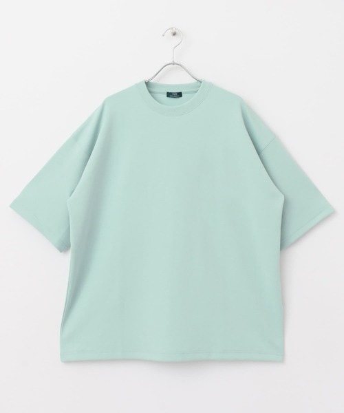 ITEMS URBANRESEARCH(アイテムズ アーバンリサーチ)の「スフレダンボール クルーネック Tシャツ(Tシャツ/カットソー・メンズ・ミント/オフホワイト/グレー系その他/ブラック・MEDIUM/LARGE)」の7枚目の写真