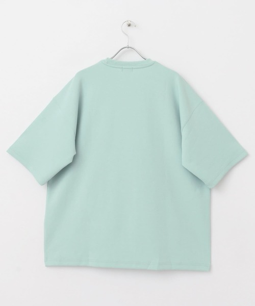 ITEMS URBANRESEARCH(アイテムズ アーバンリサーチ)の「スフレダンボール クルーネック Tシャツ(Tシャツ/カットソー・メンズ・ミント/オフホワイト/グレー系その他/ブラック・MEDIUM/LARGE)」の8枚目の写真