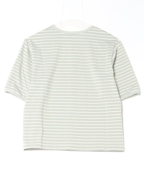 mil(ミル)の「【150㎝前後の小柄さんサイズ】ボーダー半袖Tシャツ(Tシャツ/カットソー・レディース・ホワイト×ネイビー/ミント/グレイッシュベージュ・XS/S)」の8枚目の写真