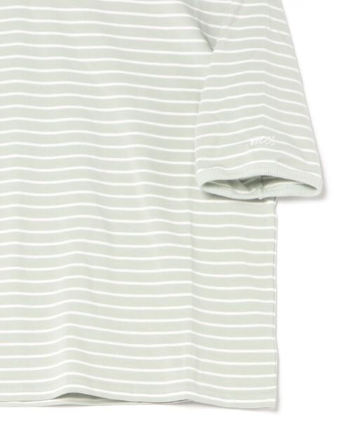 mil(ミル)の「【150㎝前後の小柄さんサイズ】ボーダー半袖Tシャツ(Tシャツ/カットソー・レディース・ホワイト×ネイビー/ミント/グレイッシュベージュ・XS/S)」の7枚目の写真
