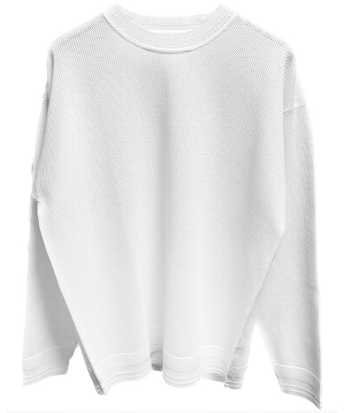 FORTUNA HOMME(フォルトゥナオム)の「FORTUNAHOMME ECOTEC Knit Mesh PO(ニット/セーター・メンズ・ブラック/グレー/ホワイト・2/1)」の1枚目の写真