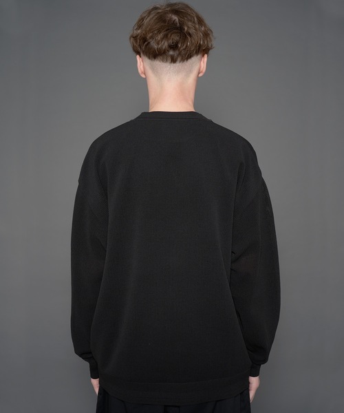 FORTUNA HOMME(フォルトゥナオム)の「FORTUNAHOMME ECOTEC Knit Mesh PO(ニット/セーター・メンズ・ブラック/グレー/ホワイト・2/1)」の5枚目の写真