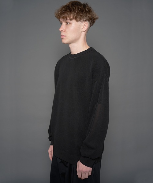 FORTUNA HOMME(フォルトゥナオム)の「FORTUNAHOMME ECOTEC Knit Mesh PO(ニット/セーター・メンズ・ブラック/グレー/ホワイト・2/1)」の6枚目の写真