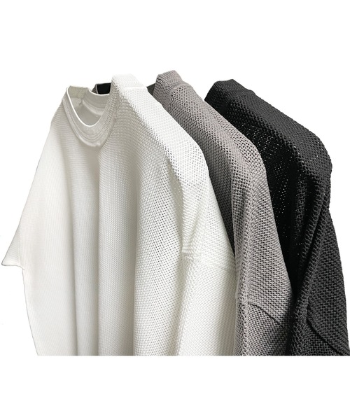 FORTUNA HOMME(フォルトゥナオム)の「FORTUNAHOMME ECOTEC Knit Mesh PO(ニット/セーター・メンズ・ブラック/グレー/ホワイト・2/1)」の9枚目の写真