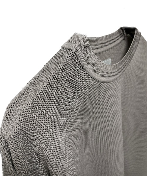 FORTUNA HOMME(フォルトゥナオム)の「FORTUNAHOMME ECOTEC Knit Mesh PO(ニット/セーター・メンズ・ブラック/グレー/ホワイト・2/1)」の8枚目の写真