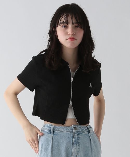 GLOBAL WORK（グローバルワーク）の「Wジップクロップド半袖