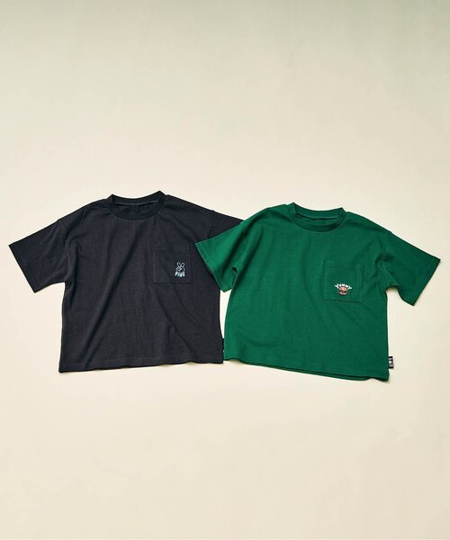BREEZE(ブリーズ)の「【WEB限定】刺繍ワッペンTシャツ_80~150サイズ(Tシャツ/カットソー・キッズ・チャコール/グリーン/ブルー/オフホワイト・110/120/80/130/140/150/90/100)」の7枚目の写真