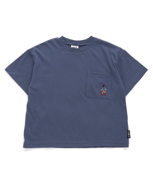 BREEZE(ブリーズ)の「【WEB限定】刺繍ワッペンTシャツ_80~150サイズ(Tシャツ/カットソー・キッズ・チャコール/グリーン/ブルー/オフホワイト・110/120/80/130/140/150/90/100)」の9枚目の写真