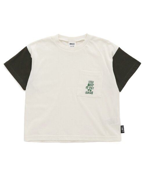 BREEZE(ブリーズ)の「【WEB限定】刺繍ワッペンTシャツ_80~150サイズ(Tシャツ/カットソー・キッズ・チャコール/グリーン/ブルー/オフホワイト・110/120/80/130/140/150/90/100)」の19枚目の写真