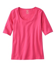 tシャツ ストリームサイド・ティ、半袖　スプリットネック　プリント 米国フィット・プチ レディース Amazon.co.jp: [エルエルビーン] ウィメンズ ストリームサイド
