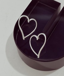 GOLDY | ワイド ハート ライン ピアス(ピアス（両耳用）)