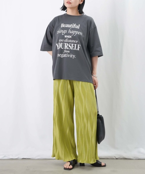 tシャツ LC/LLL 転写プリントTシャツ レディース LADY LUCK LUCA tシャツ Tシャツ LC/LLL 転写プリントロング