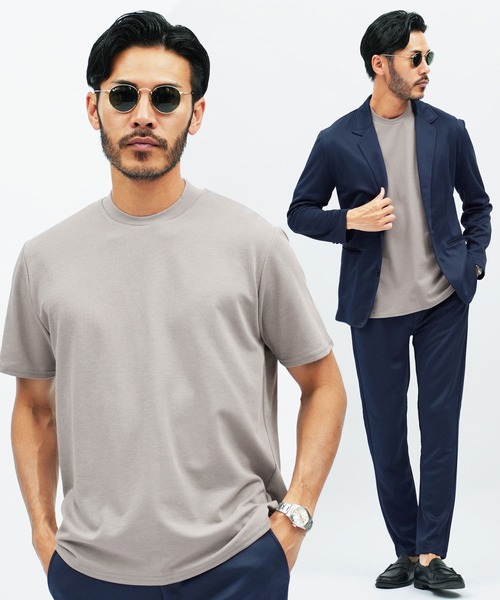 jiggys shop(ジギーズショップ)の「ジャケット専用 接触冷感半袖Tシャツカットソー(Tシャツ/カットソー・メンズ・ホワイト系その他2/ブラック系その他2/グレー系その他2/ホワイト系その他/ブラック系その他/グレー系その他・MEDIUM/LARGE/X-LARGE)」の5枚目の写真