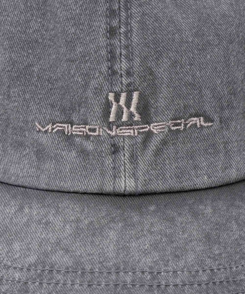MAISON SPECIAL（メゾンスペシャル）の「《UNISEX》Chemical Over-Dye Logo Cap/ケミカルオーバーダイロゴキャップ【MAISON SPECIAL/メゾンスペシャル】（キャップ・メンズ・チャコールグレー/グレイッシュベージュ・FREE）」の8枚目の写真