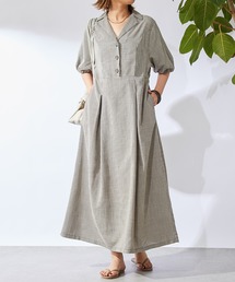 un dix cors | 《ゆうき's企画》チェック柄襟付きワンピース(ワンピース)