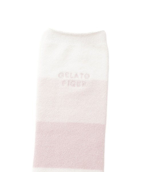 gelato pique（ジェラートピケ）の「スムーズィーlite3ボーダーレッグウォーマー（レッグウォーマー・レディース・ブルー/ピンク・FREE）」の5枚目の写真