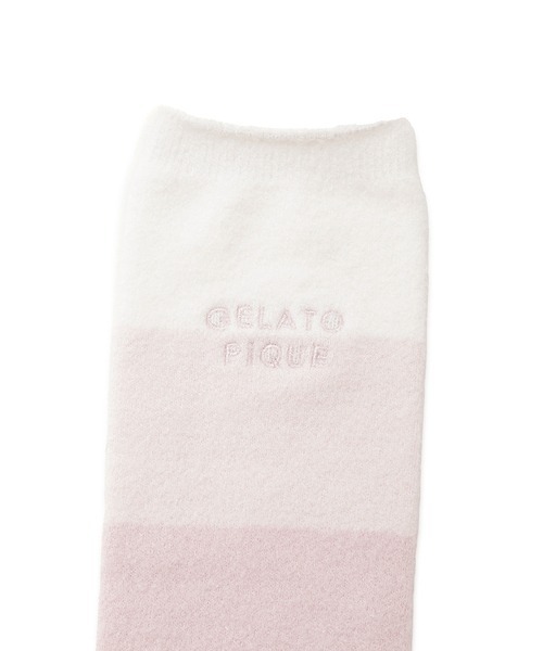 gelato pique（ジェラートピケ）の「スムーズィーlite3ボーダーレッグウォーマー（レッグウォーマー・レディース・ブルー/ピンク・FREE）」の6枚目の写真