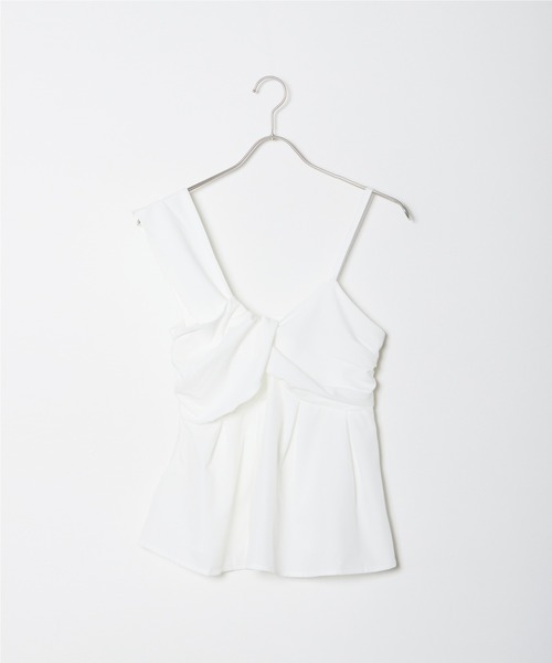 AO2(アオズ)の「Asymmetric design bustier / アシンメトリーデザインビスチェ(シャツ/ブラウス・レディース・ベージュ/ホワイト/ブラック/ホワイト系その他・FREE)」の3枚目の写真