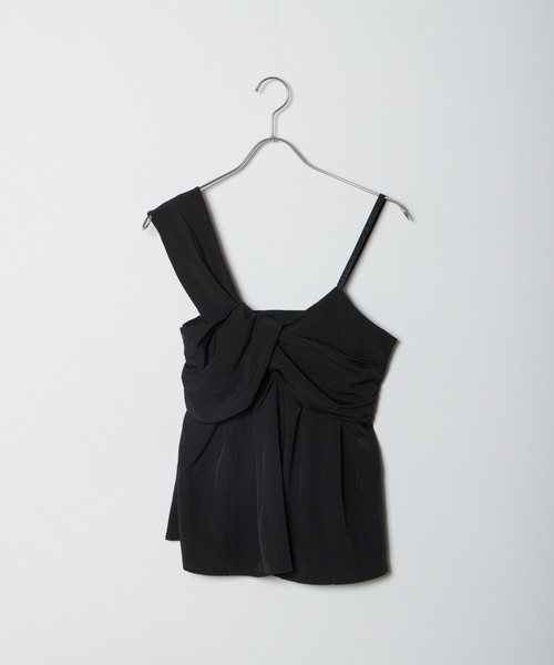 AO2(アオズ)の「Asymmetric design bustier / アシンメトリーデザインビスチェ(シャツ/ブラウス・レディース・ベージュ/ホワイト/ブラック/ホワイト系その他・FREE)」の4枚目の写真