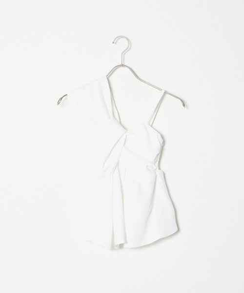 AO2(アオズ)の「Asymmetric design bustier / アシンメトリーデザインビスチェ(シャツ/ブラウス・レディース・ベージュ/ホワイト/ブラック/ホワイト系その他・FREE)」の13枚目の写真