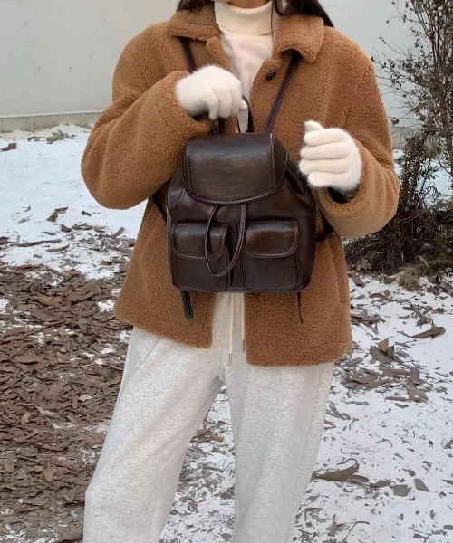 sakishimatokyo（サキシマトーキョー）の「フェイクレザー コンパクトリュック/バックパック/合皮（バックパック/リュック・レディース・ブラック/シルバー/ホワイト・FREE）」の12枚目の写真