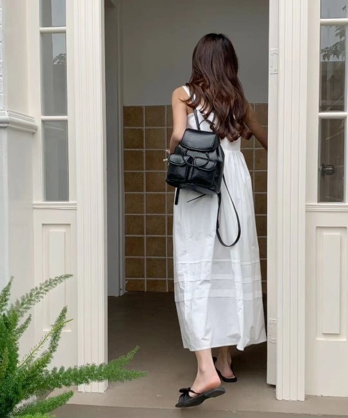 sakishimatokyo（サキシマトーキョー）の「フェイクレザー コンパクトリュック/バックパック/合皮（バックパック/リュック・レディース・ブラック/シルバー/ホワイト・FREE）」の8枚目の写真