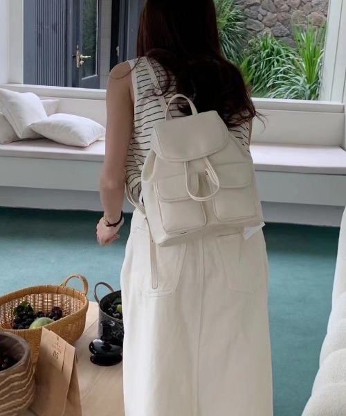 セール】フェイクレザー コンパクトリュック/バックパック/合皮