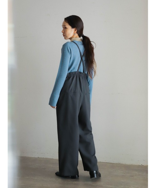 FIL DE FER（フィルデフェール）の「4者混ワイドリブ　ニットシャツ（ニット/セーター・レディース・チャコールグレー/サックスブルー・FREE）」の10枚目の写真