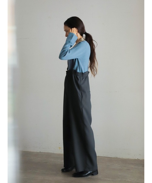 FIL DE FER（フィルデフェール）の「4者混ワイドリブ　ニットシャツ（ニット/セーター・レディース・チャコールグレー/サックスブルー・FREE）」の9枚目の写真