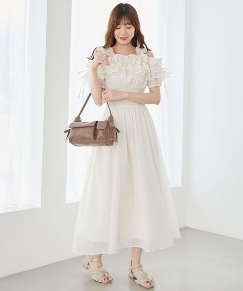 MAJESTIC LEGON（マジェスティックレゴン）の「アンニュイレースアップバッグ（ショルダーバッグ・レディース・アイボリー/ブラウン/ブラック・FREE）」の15枚目の写真